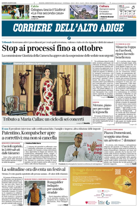 Cover of Corriere dell'Alto Adige
