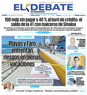 Cover of El Debate de Mazatlan