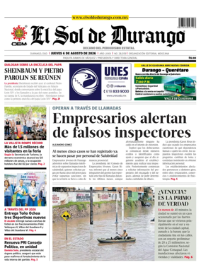 Cover of El Sol de Durango