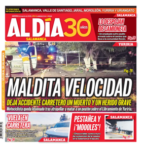 Cover of Periodico Al Dia (Salamanca)