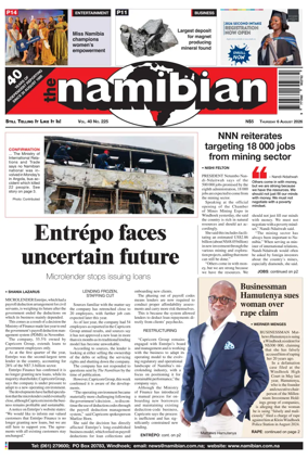 Cover of The Namibian