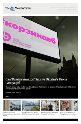 Cover of The Moscow Times - English