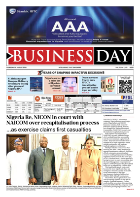 Cover of Business Day (Nigeria)