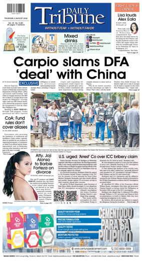 Cover of Daily Tribune (Philippines)