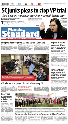Cover of Manila Standard