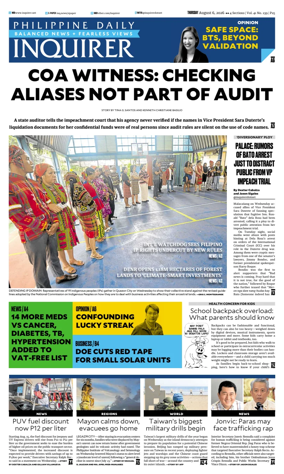 Cover of Philippine Daily Inquirer