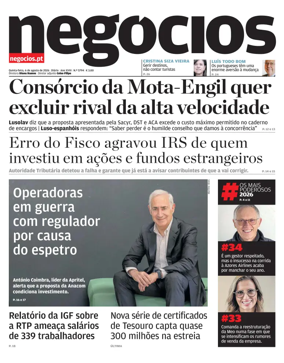 Cover of Jornal de Negocios