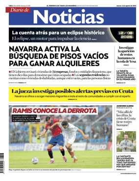 Cover of Diario de Noticias (Spain)
