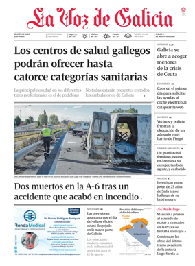 Cover of La Voz de Galicia (Lugo)