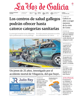 Cover of La Voz de Galicia (Pontevedra)
