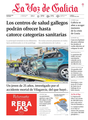 Cover of La Voz de Galicia (Vigo)