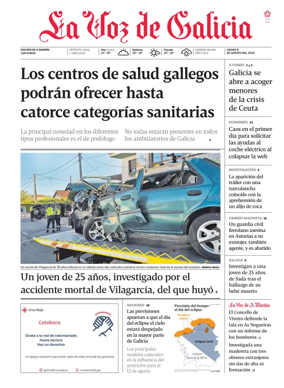 Cover of La Voz de Galicia (Viveiro)