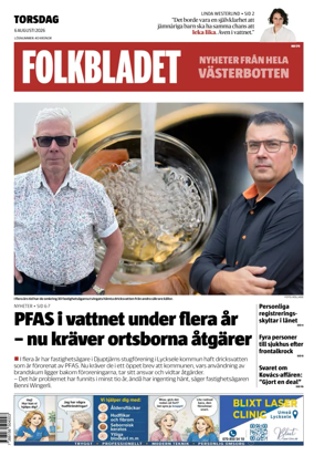 Cover of Folkbladet Vasterbotten