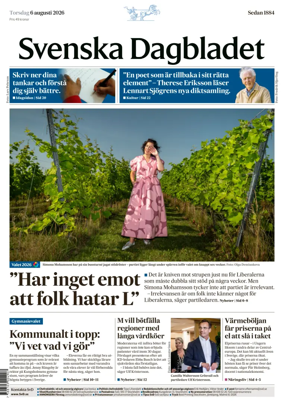 Cover of Svenska Dagbladet