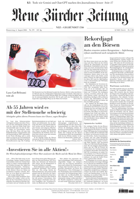 Cover of Neue Zurcher Zeitung