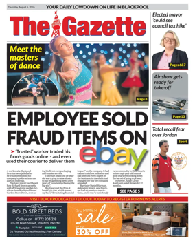 Cover of Blackpool Gazette