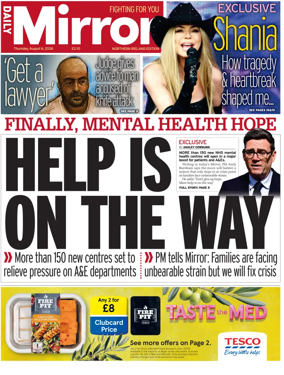 Cover of Daily Mirror (Northern Ireland)