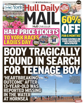 Cover of Hull Daily Mail