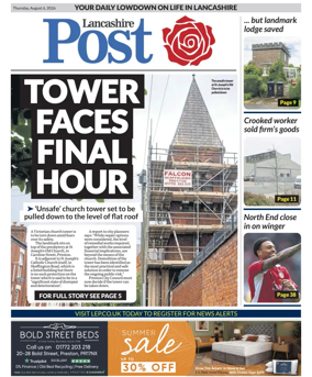 Cover of Lancashire Evening Post