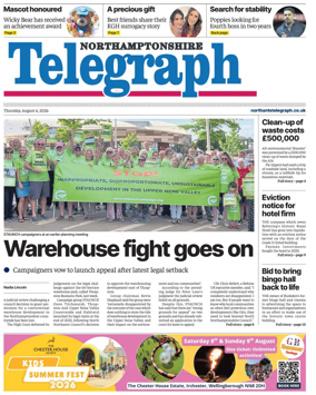 Cover of Northants Evening Telegraph