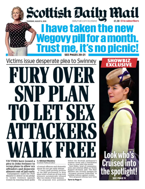 Cover of Scottish Daily Mail