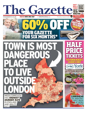 Cover of Teesside Evening Gazette
