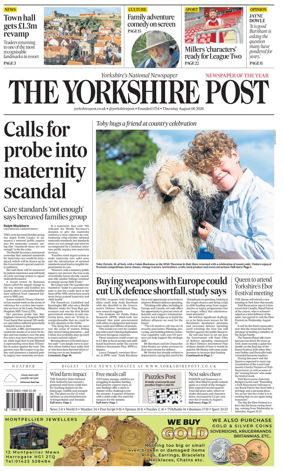Cover of Yorkshire Post