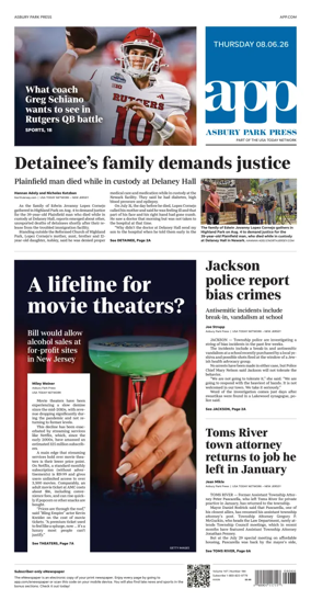 Cover of Asbury Park Press