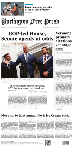 Cover of Burlington Free Press