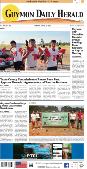 Cover of Guymon Daily Herald