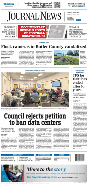 Cover of Hamilton Journal News