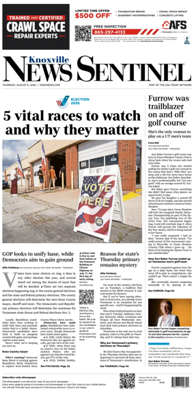 Cover of Knoxville News Sentinel