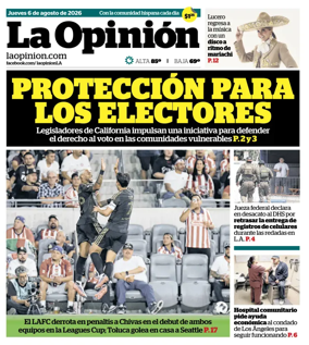 Cover of La Opinion