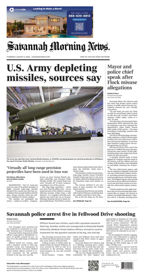 Cover of Savannah Morning News