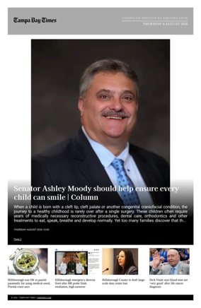 Cover of Tampa Bay Times TFP