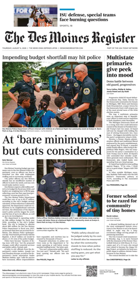 Cover of The Des Moines Register
