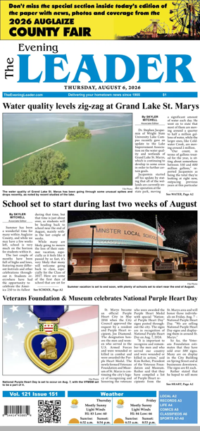 Cover of The Evening Leader