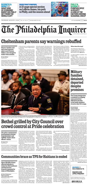 Cover of The Philadelphia Inquirer