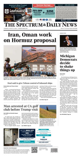 Cover of The Spectrum & Daily News