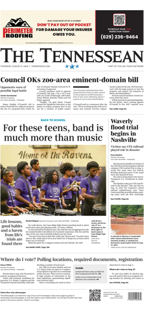 Cover of The Tennessean