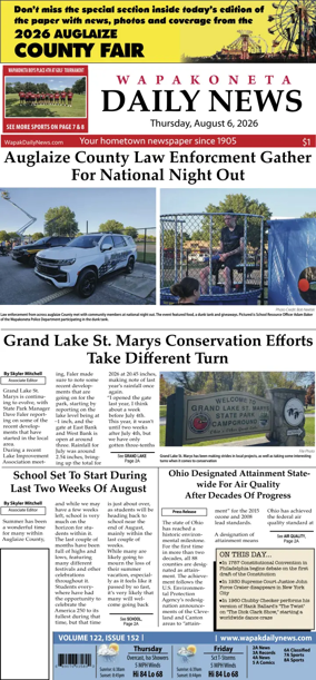 Cover of Wapakoneta Daily News