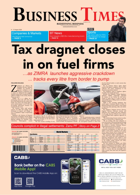 Cover of Business Times (Zimbabwe)