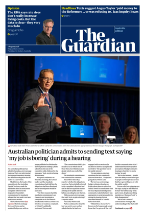 Cover of The Guardian Australia