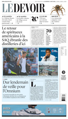 Cover of Le Devoir