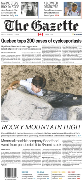 Cover of Montreal Gazette