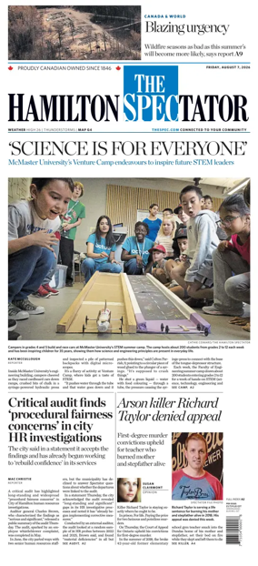 Cover of The Hamilton Spectator