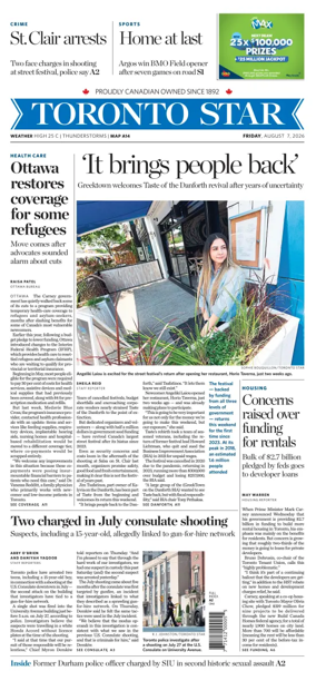 Cover of Toronto Star