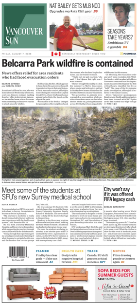 Cover of Vancouver Sun