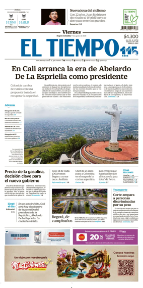 Cover of El Tiempo (Bogota)