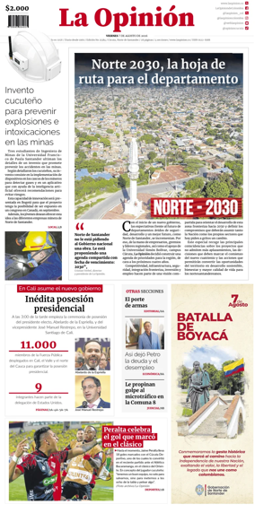 Cover of La Opinion